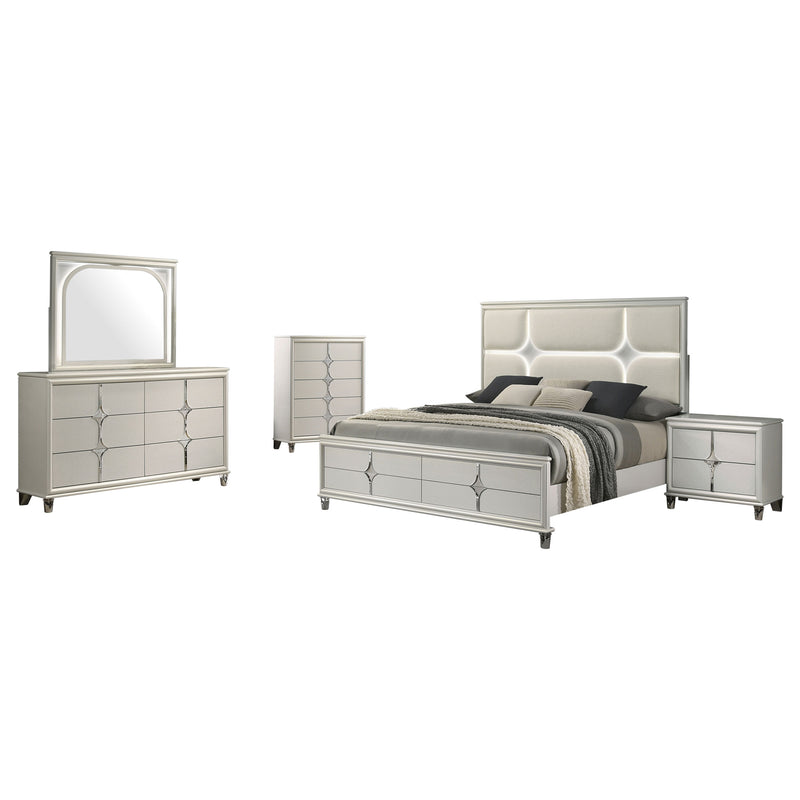 Olivia 4 & 5 Piece Bedroom Set E.King, Queen, & Cal.King - Theo's Factory Direct Mattress & Furniture (Columbus, OH)