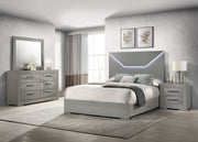 Ives 4 & 5 Piece Bedroom Set E.king & Queen White & Grey - Theo's Factory Direct Mattress & Furniture (Columbus, OH)