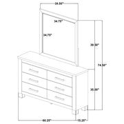 Oakglen Dresser With Mirrors - Theo's Factory Direct Mattress & Furniture (Columbus, OH)