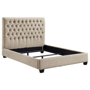 Chloe Tufted Upholstered Queen Bed Oatmeal - Theo's Factory Direct Mattress & Furniture (Columbus, OH)