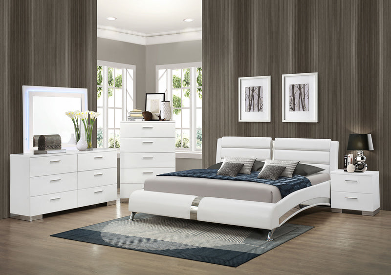 Jeremaine 5 Pc Bedroom Sets White - Theo's Factory Direct Mattress & Furniture (Columbus, OH)