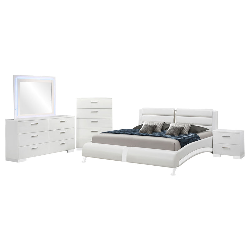 Jeremaine 5 Pc Bedroom Sets White - Theo's Factory Direct Mattress & Furniture (Columbus, OH)