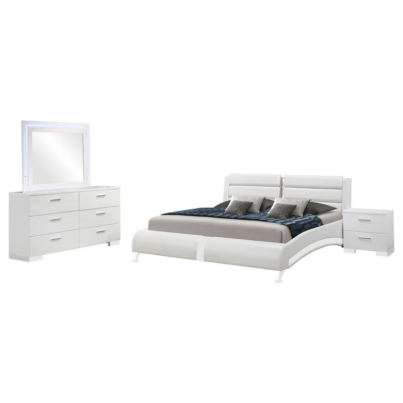 Jeremaine 5 Pc Bedroom Sets White - Theo's Factory Direct Mattress & Furniture (Columbus, OH)