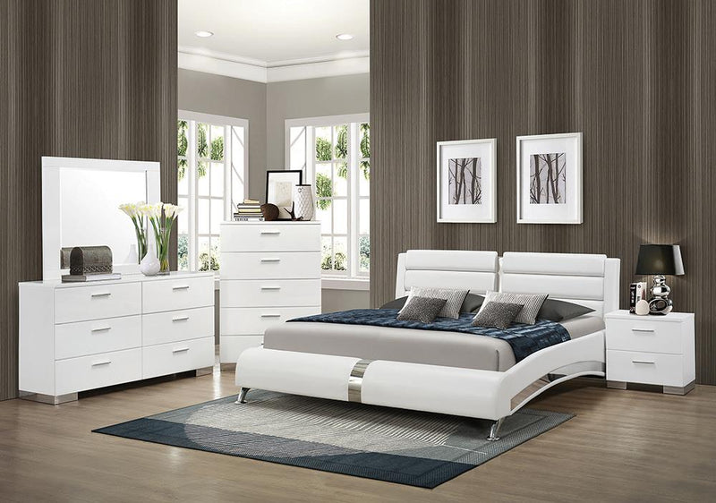 Jeremaine 4-piece Queen Bedroom Set Glossy White - Theo's Factory Direct Mattress & Furniture (Columbus, OH)