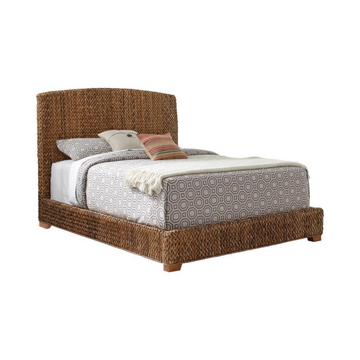 Laughton Hand-Woven Banana Leaf California King, E.King, & Queen Bed Amber - Theo's Factory Direct Mattress & Furniture (Columbus, OH)