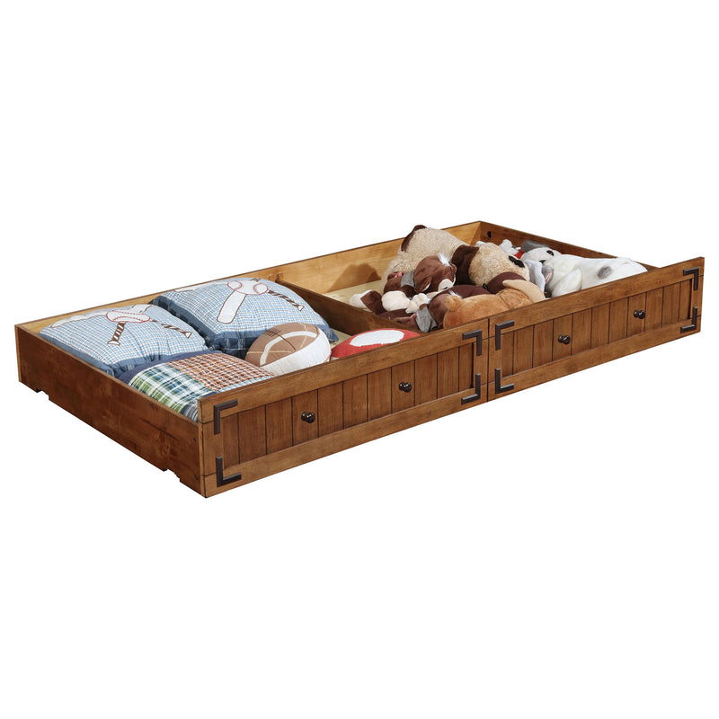 Oakdale Wood Twin Daybed with Trundle Rustic Honey - Theo's Factory Direct Mattress & Furniture (Columbus, OH)
