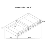 Oakdale Wood Twin Daybed with Trundle Rustic Honey - Theo's Factory Direct Mattress & Furniture (Columbus, OH)