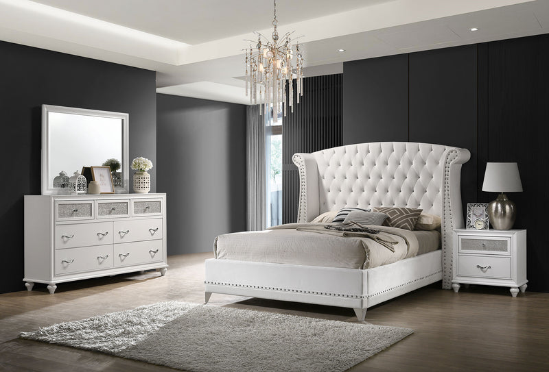Barzini Bedroom Set White - Theo's Factory Direct Mattress & Furniture (Columbus, OH)
