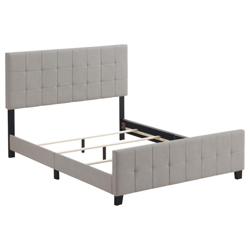 Fairfield Eastern King & Queen Upholstered Panel Bed Beige & Grey - Theo's Factory Direct Mattress & Furniture (Columbus, OH)