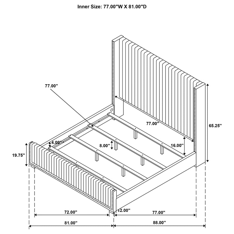 Natasha California King, E.King & Queen Bed - Theo's Factory Direct Mattress & Furniture (Columbus, OH)