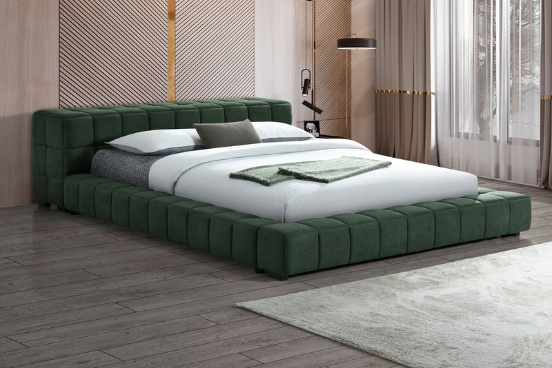 Trinity California King, E.king, Queen, & Full Bed Green & Light Taupe - Theo's Factory Direct Mattress & Furniture (Columbus, OH)