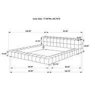 Trinity California King, E.king, Queen, & Full Bed Green & Light Taupe - Theo's Factory Direct Mattress & Furniture (Columbus, OH)
