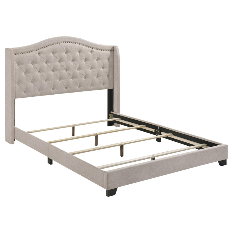 Sonoma Camel Back Queen Bed Beige - Theo's Factory Direct Mattress & Furniture (Columbus, OH)