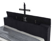 Tisdall Wingback TV Bed with Flame Visualizer - Theo's Factory Direct Mattress & Furniture (Columbus, OH)