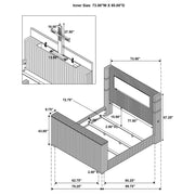 Tisdall Wingback TV Bed with Flame Visualizer - Theo's Factory Direct Mattress & Furniture (Columbus, OH)