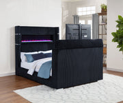 Tisdall Wingback TV Bed with Flame Visualizer - Theo's Factory Direct Mattress & Furniture (Columbus, OH)