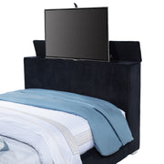 Tisdall Wingback TV Bed with Flame Visualizer - Theo's Factory Direct Mattress & Furniture (Columbus, OH)
