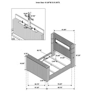 Tisdall Wingback TV Bed with Flame Visualizer - Theo's Factory Direct Mattress & Furniture (Columbus, OH)