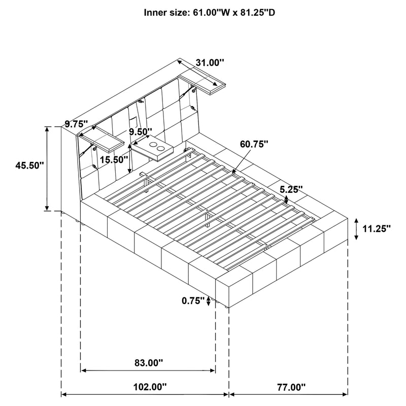 Dreux Panel Platform Bed - Theo's Factory Direct Mattress & Furniture (Columbus, OH)
