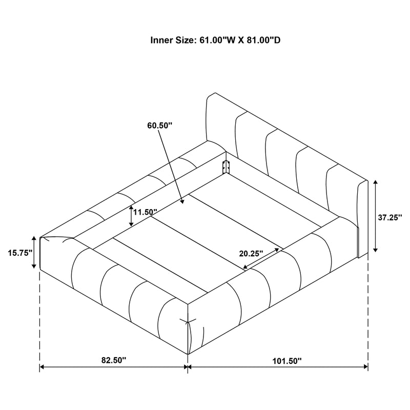 Wilshire Panel Platform Bed - Theo's Factory Direct Mattress & Furniture (Columbus, OH)