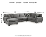Birkdale Court Sectional with Chaise - Theo's Factory Direct Mattress & Furniture (Columbus, OH)