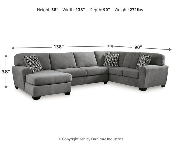 Birkdale Court Sectional with Chaise - Theo's Factory Direct Mattress & Furniture (Columbus, OH)