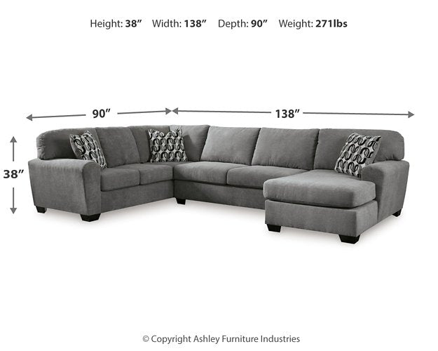 Birkdale Court Sectional with Chaise - Theo's Factory Direct Mattress & Furniture (Columbus, OH)