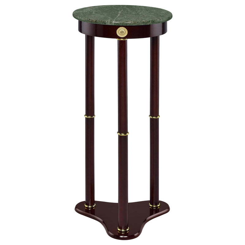 Edie Round Marble Top Accent Table Merlot - Theo's Factory Direct Mattress & Furniture (Columbus, OH)