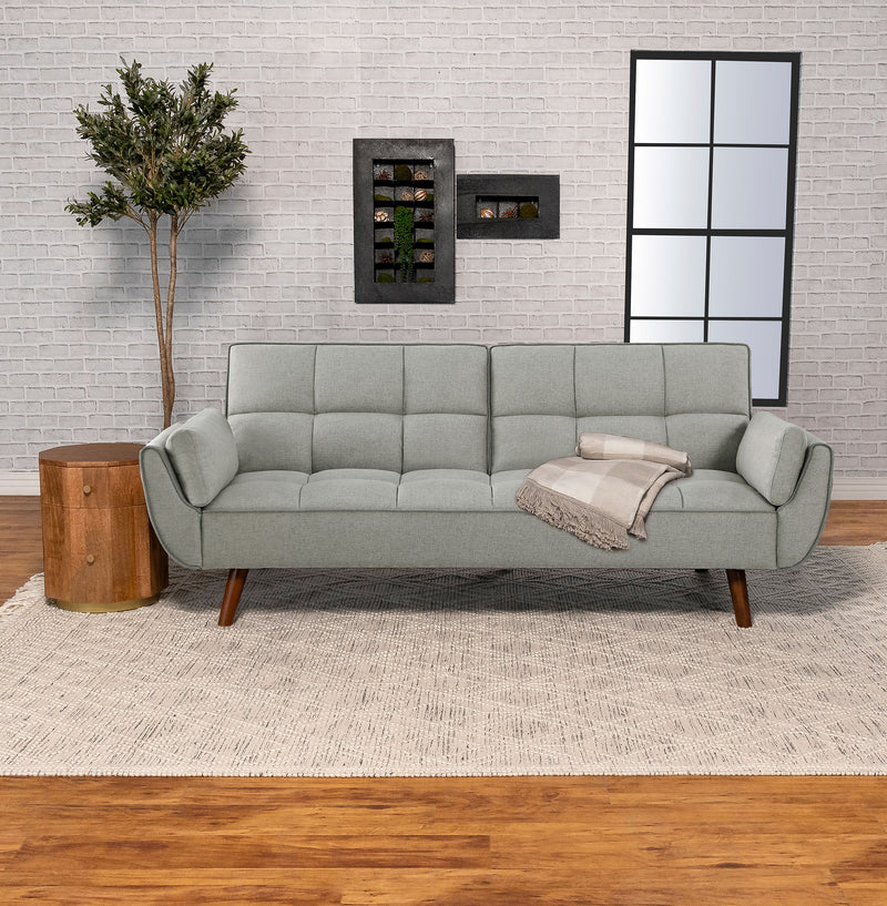 Caufield Upholstered Buscuit Tufted Covertible Sofa Bed Grey - Theo's Factory Direct Mattress & Furniture (Columbus, OH)