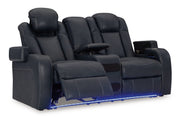 Fyne-Dyme Power Reclining Loveseat with Console - Theo's Factory Direct Mattress & Furniture (Columbus, OH)