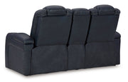 Fyne-Dyme Power Reclining Loveseat with Console - Theo's Factory Direct Mattress & Furniture (Columbus, OH)