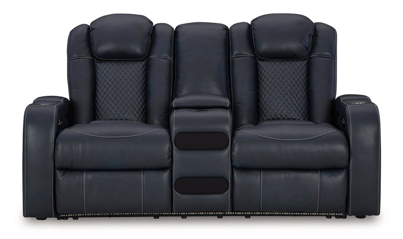 Fyne-Dyme Power Reclining Loveseat with Console - Theo's Factory Direct Mattress & Furniture (Columbus, OH)