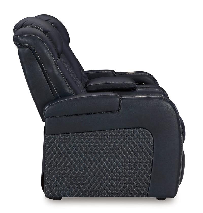 Fyne-Dyme Power Reclining Loveseat with Console - Theo's Factory Direct Mattress & Furniture (Columbus, OH)