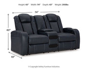 Fyne-Dyme Power Reclining Loveseat with Console - Theo's Factory Direct Mattress & Furniture (Columbus, OH)