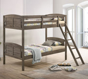 Flynn Bunk Bed Weathered Brown - Theo's Factory Direct Mattress & Furniture (Columbus, OH)
