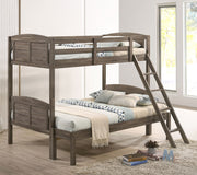 Flynn Bunk Bed Weathered Brown - Theo's Factory Direct Mattress & Furniture (Columbus, OH)