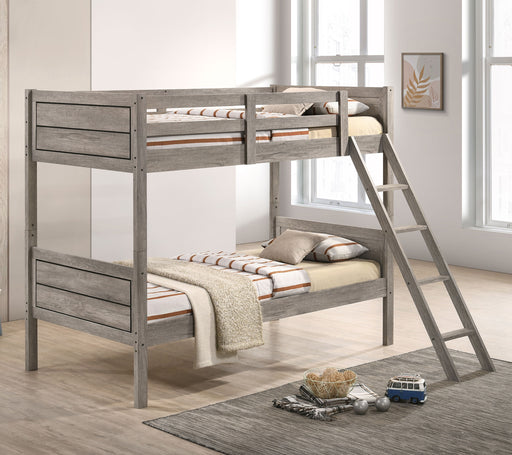 Ryder Bunk Bed Weathered Taupe - Theo's Factory Direct Mattress & Furniture (Columbus, OH)