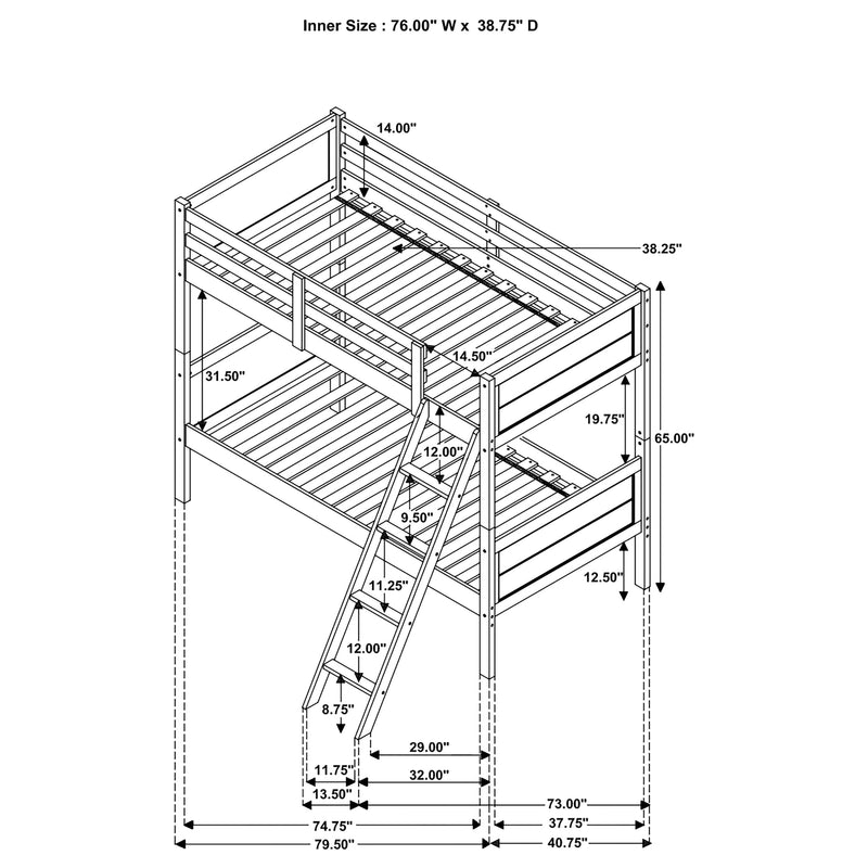 Ryder Bunk Bed - Theo's Factory Direct Mattress & Furniture (Columbus, OH)