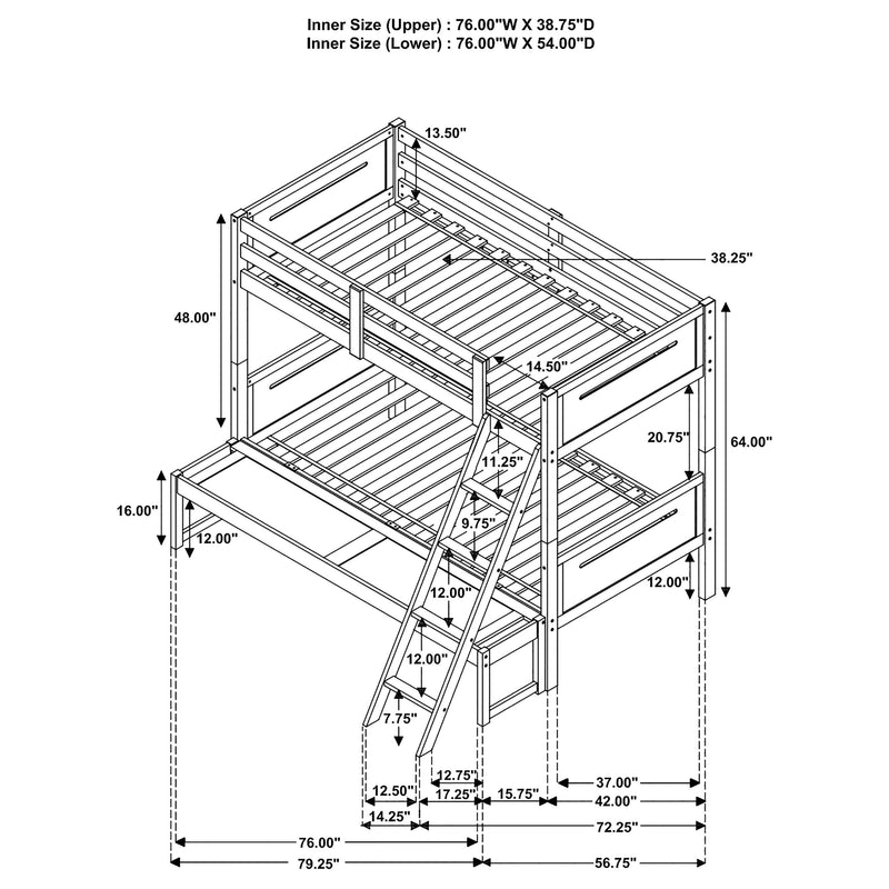 Littleton Bunk Bed - Theo's Factory Direct Mattress & Furniture (Columbus, OH)