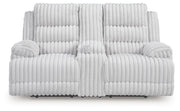 Rhines Falls Power Reclining Loveseat with Console - Theo's Factory Direct Mattress & Furniture (Columbus, OH)