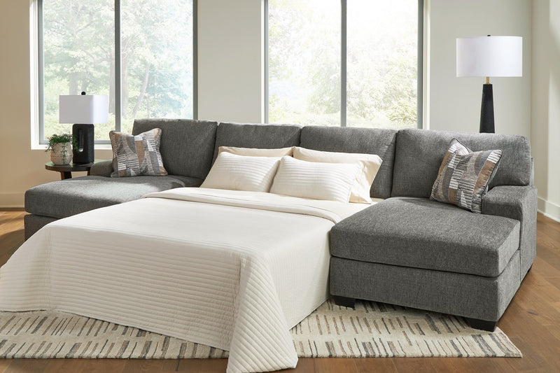 Clarington Sleeper Sectional with Double Chaise - Theo's Factory Direct Mattress & Furniture (Columbus, OH)