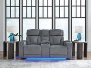 Studio Cave Power Reclining Loveseat with Console - Theo's Factory Direct Mattress & Furniture (Columbus, OH)