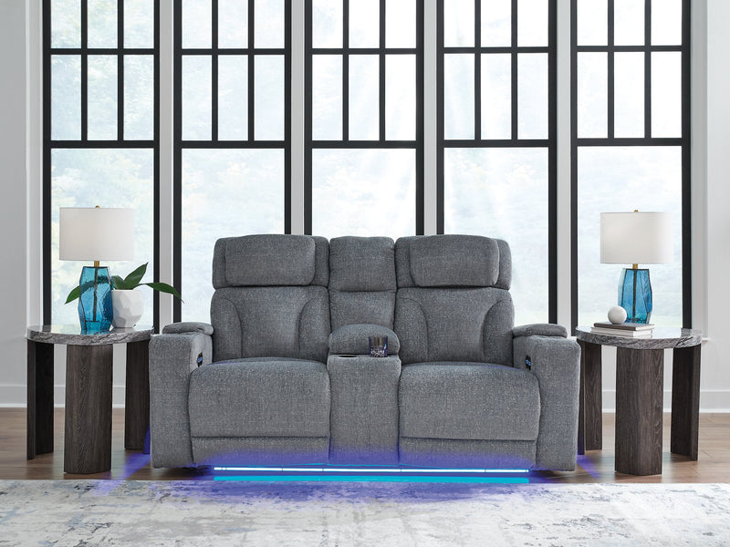 Studio Cave Power Reclining Loveseat with Console - Theo's Factory Direct Mattress & Furniture (Columbus, OH)