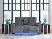 Studio Cave Power Reclining Loveseat with Console - Theo's Factory Direct Mattress & Furniture (Columbus, OH)