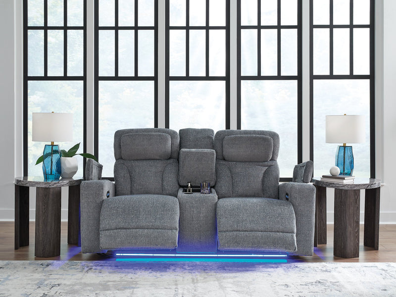 Studio Cave Power Reclining Loveseat with Console - Theo's Factory Direct Mattress & Furniture (Columbus, OH)