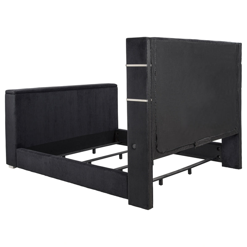 Tisdall Wingback TV Bed with Flame Visualizer