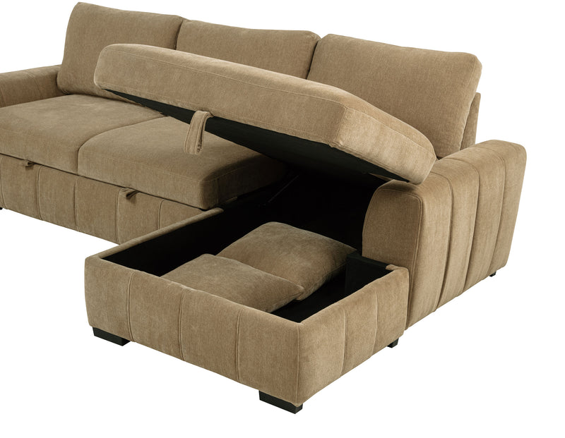 Pastrana Pull-Out Sleeper Sectional Sofa - Theo's Factory Direct Mattress & Furniture (Columbus, OH)