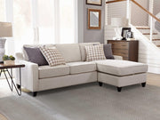 Mcloughlin Upholstered Sectional Platinum - Theo's Factory Direct Mattress & Furniture (Columbus, OH)