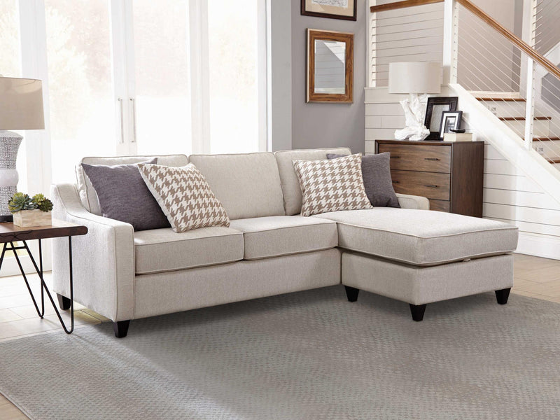 Mcloughlin Upholstered Sectional Platinum - Theo's Factory Direct Mattress & Furniture (Columbus, OH)