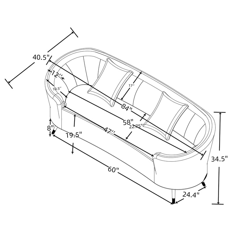 Ellorie Stationary 3 Pc Set - Theo's Factory Direct Mattress & Furniture (Columbus, OH)